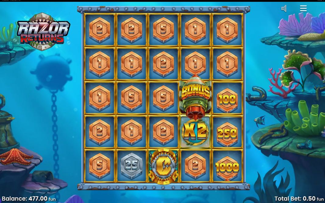 Bonusläge med Torpedo Symbols och Total Multiplier