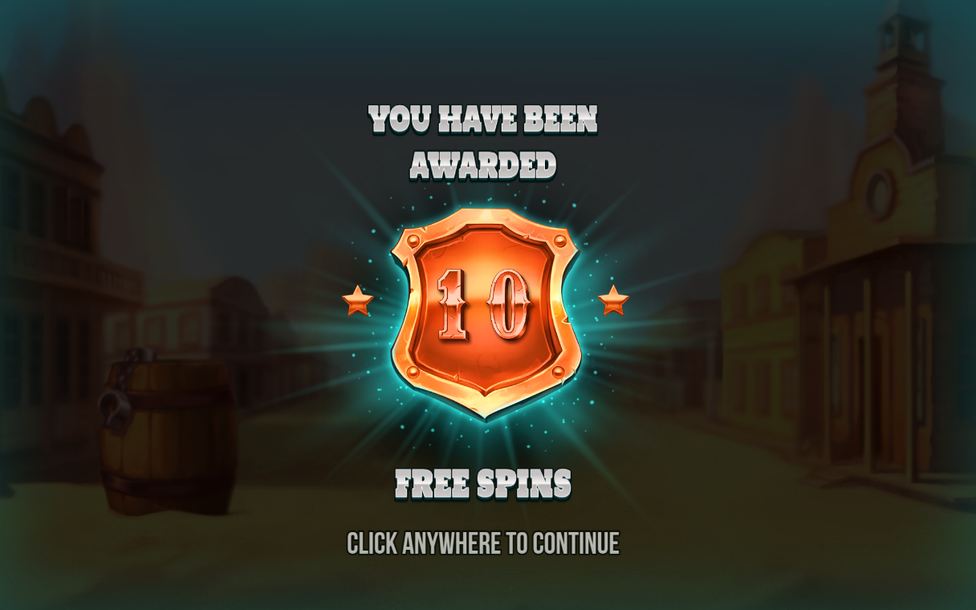 Free spins med Sticky Sheriff Wild på rulle 5